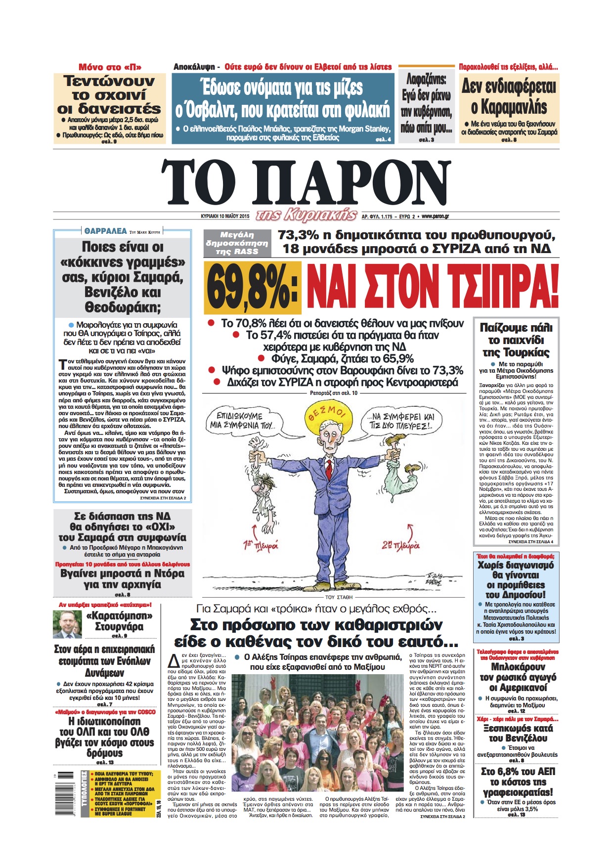 Αποκαλυπτική δημοσκόπηση της RASS στο “Παρόν”