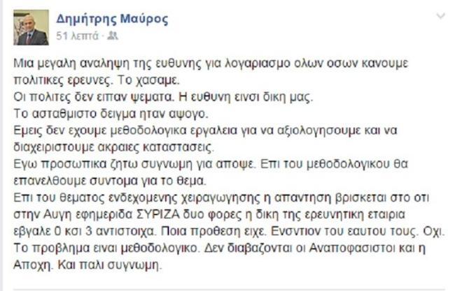 Μαύρος: Χάσαμε το αποτελέσμα