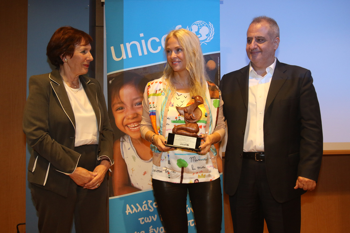 Βραβείο στη Μαρί  Κυριακού από τη UNICEF