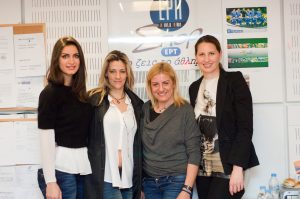 Από αριστερά: Βάσω Βουγιούκα, Ειρήνη Αϊνδηλή, Βούλα Ζυγούρη, Εύη Μωραϊτίδου