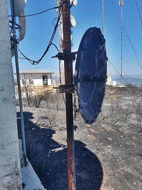 Κάηκαν οι εγκαταστάσεις του IONIAN TV στο Σκοπό