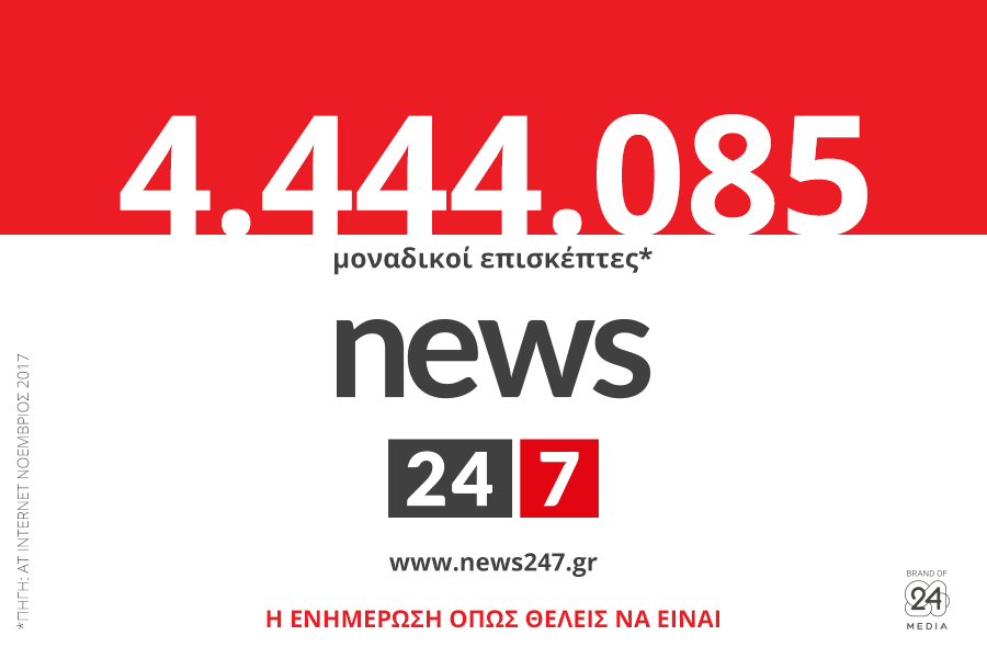 Ρεκόρ επισκεψιμότητας 4.444.085 επισκεπτών για το News 24/7