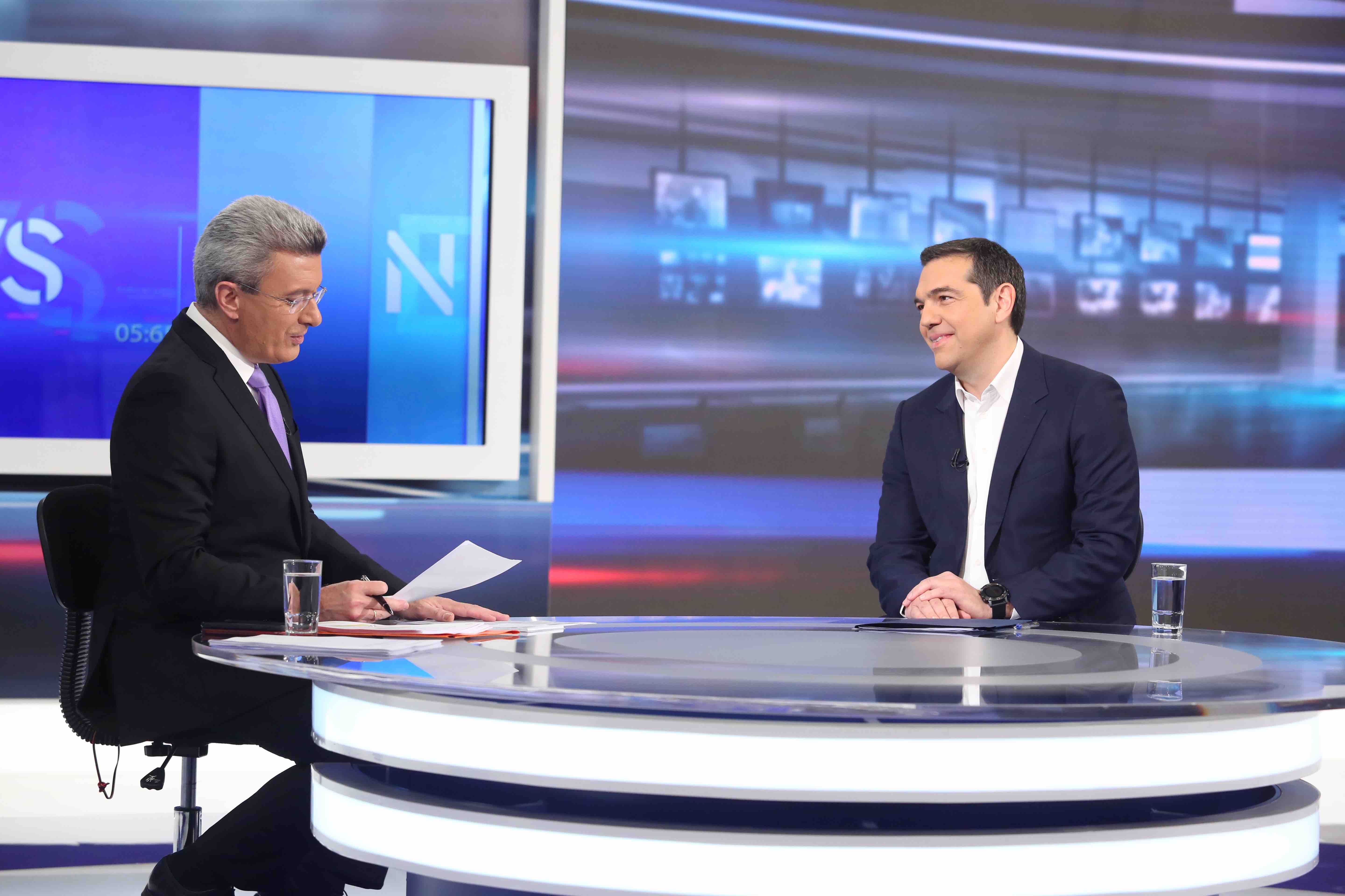 Συνέντευξη Τσίπρα σε Χατζηνικολάου και ΑΝΤ1 την Πέμπτη, 2 Απριλίου
