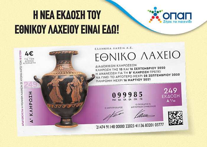 Αντίστροφη μέτρηση για την 249η έκδοση του Εθνικού Λαχείου