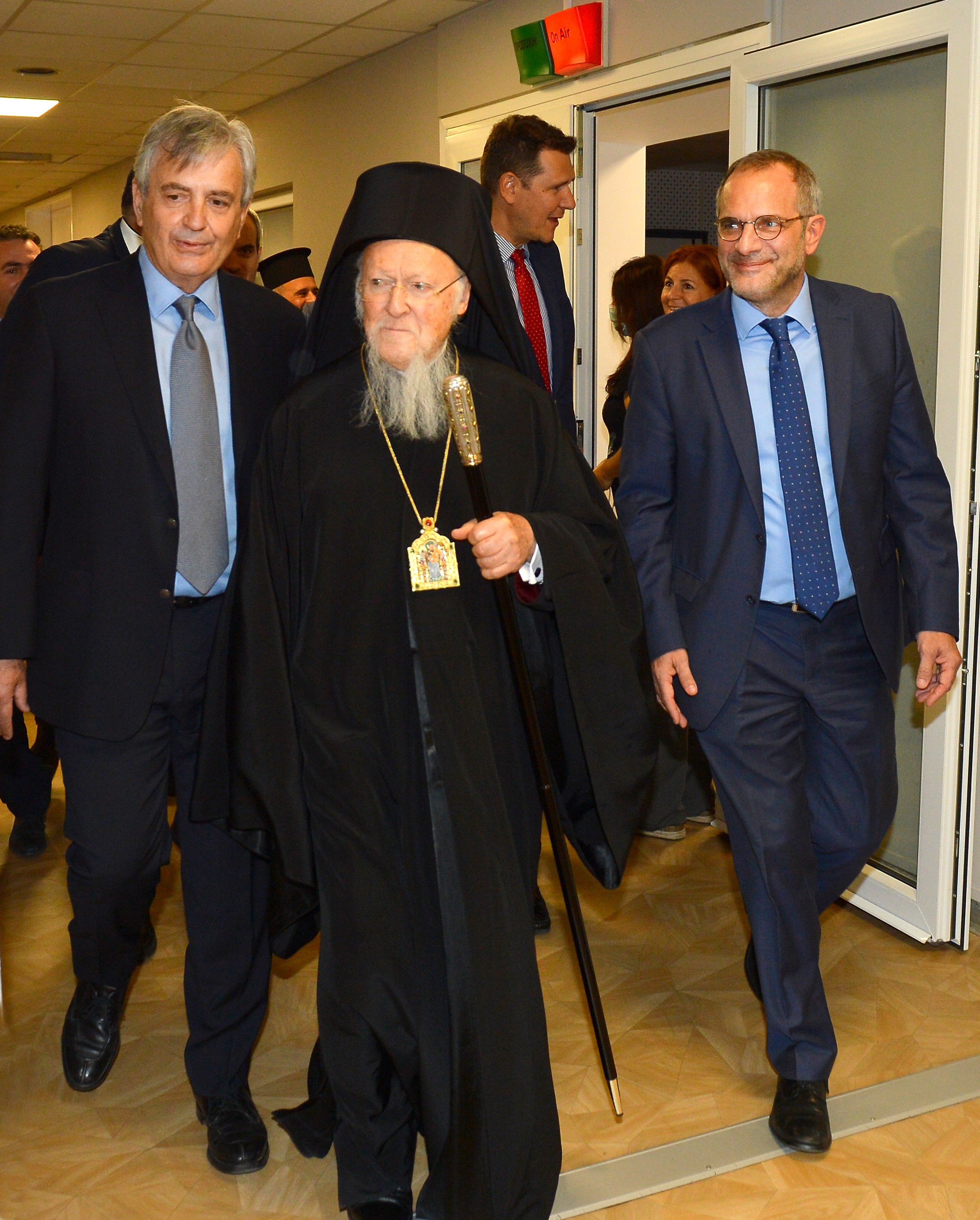 Ιστορική επίσκεψη του Οικουμενικού Πατριάρχη στην ΕΡΤ