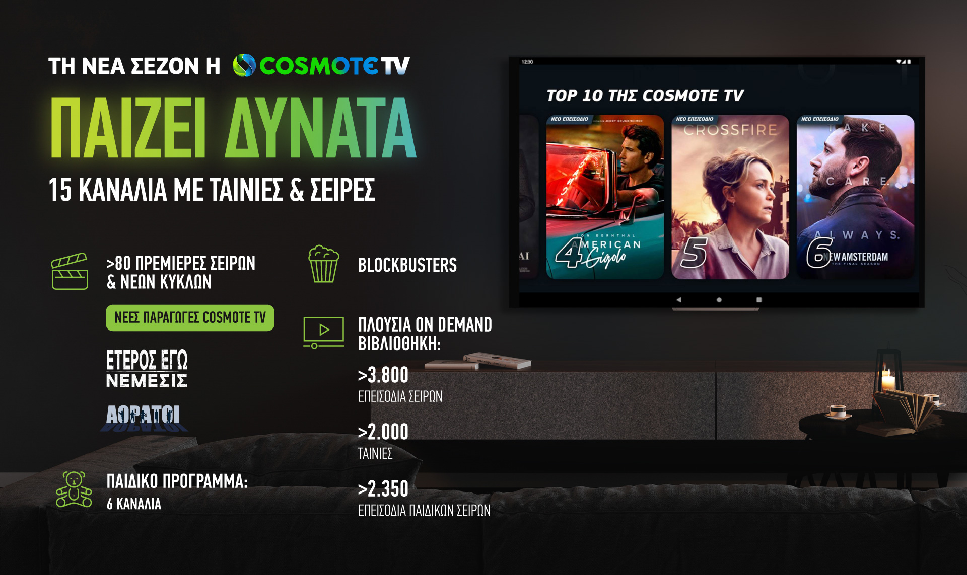 Άνοδος της συνδρομητικής TV στην Ελλάδα το 2021