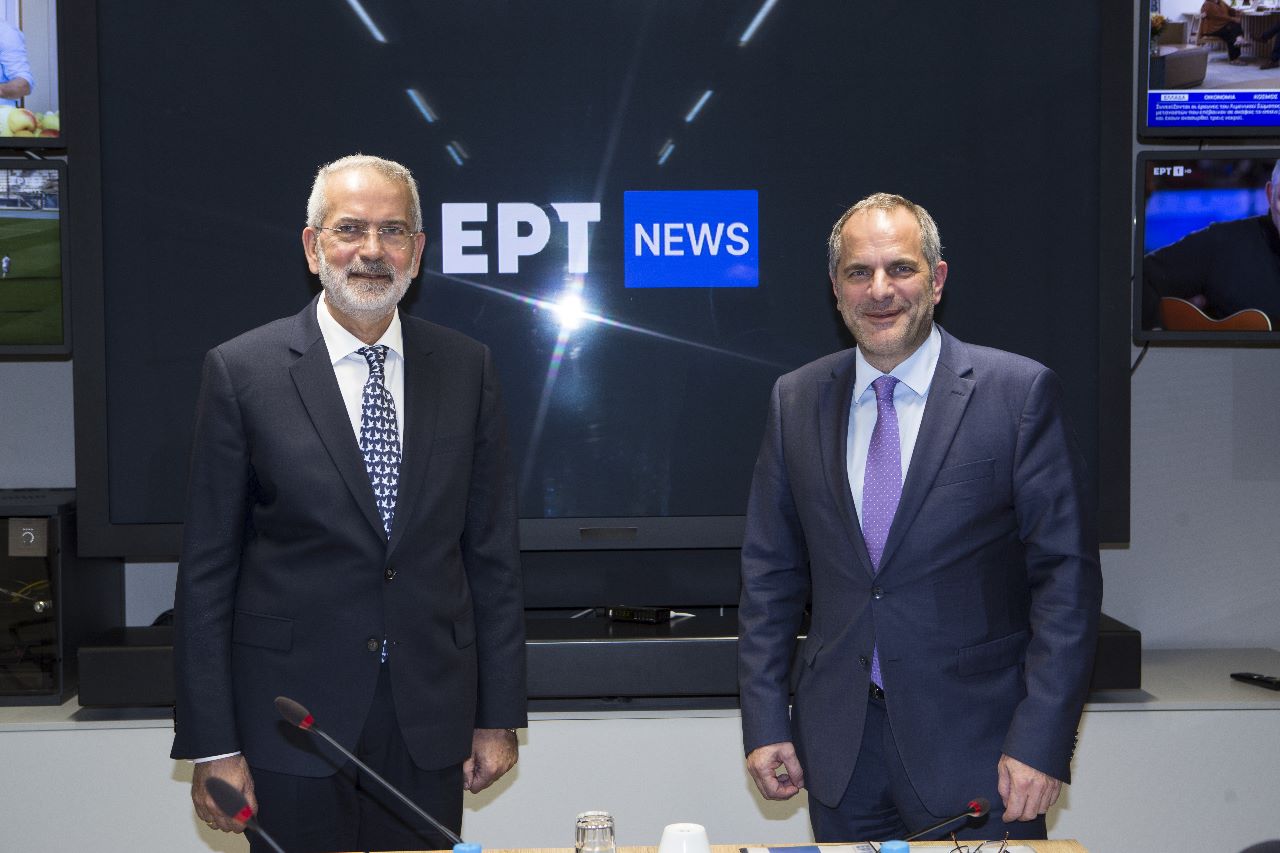 Επίσκεψη του  Πρωθυπουργού Ιωάννη Σαρμά στην ΕΡΤ