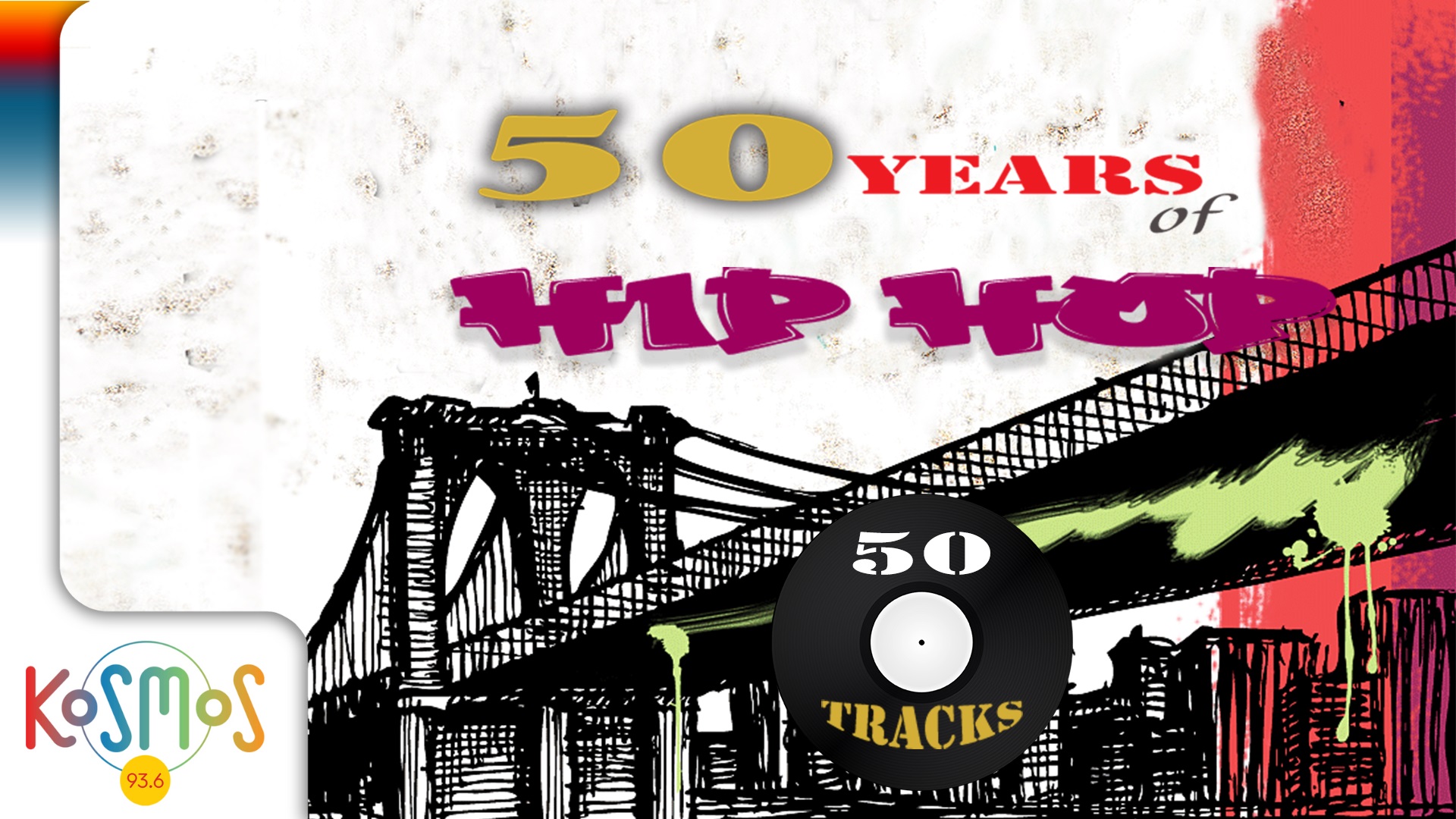 50 χρόνια σε 50 τραγούδια: Αφιέρωμα του Kosmos στο hip hop σε μία playlist έκπληξη!
