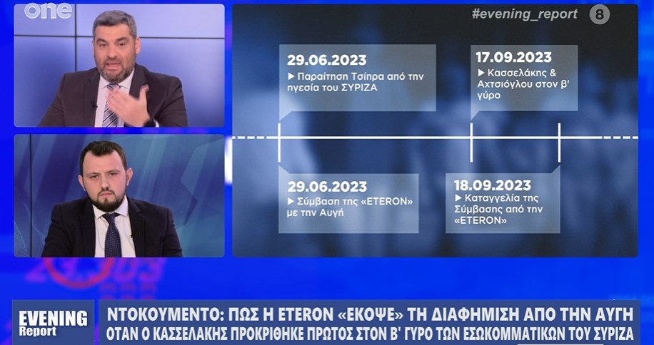 Πως η Eteron «έκοψε» από την «Αυγή» διαφημιστικό πακέτο μόλις πέρασε στον β´ γύρο ο Κασσελάκης