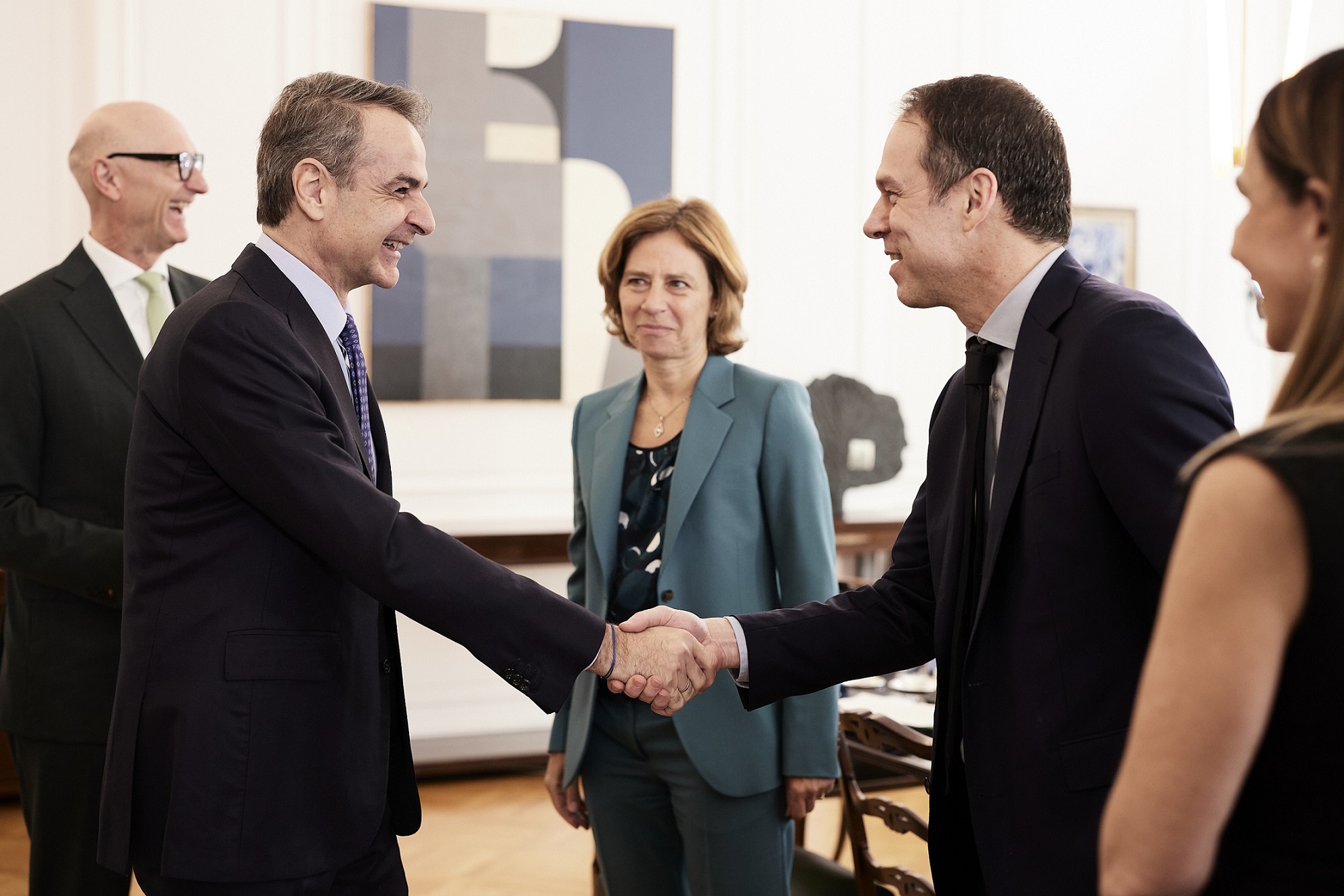 Συνάντηση του CEO του Ομίλου Telekom, Tim Höttges, με τον Πρωθυπουργό