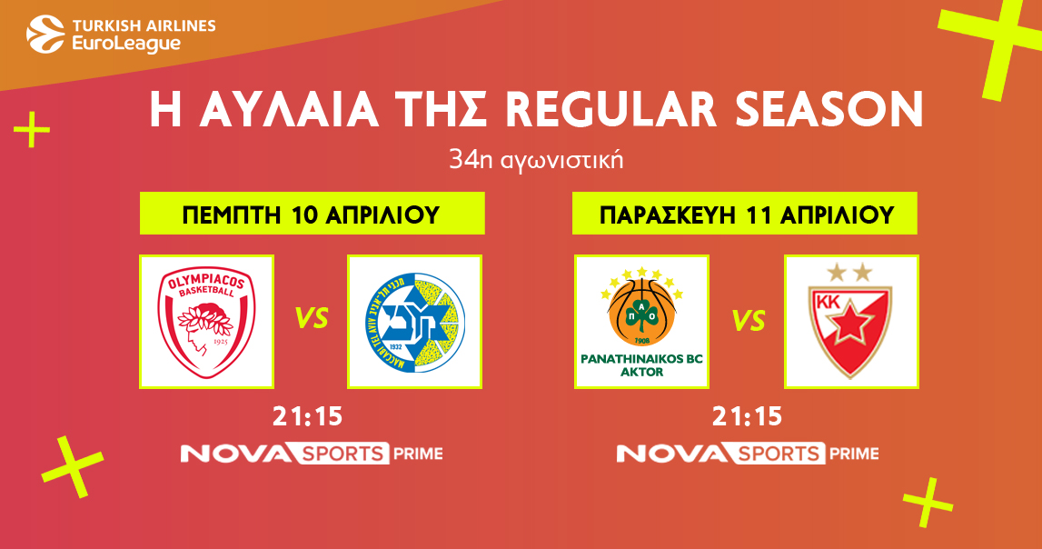 Novasports: Μπασκετικό υπερθέαμα με το φινάλε της Regular Season στην EuroLeague και το τζάμπολ στους τελικούς για την «κούπα» του EuroCup!