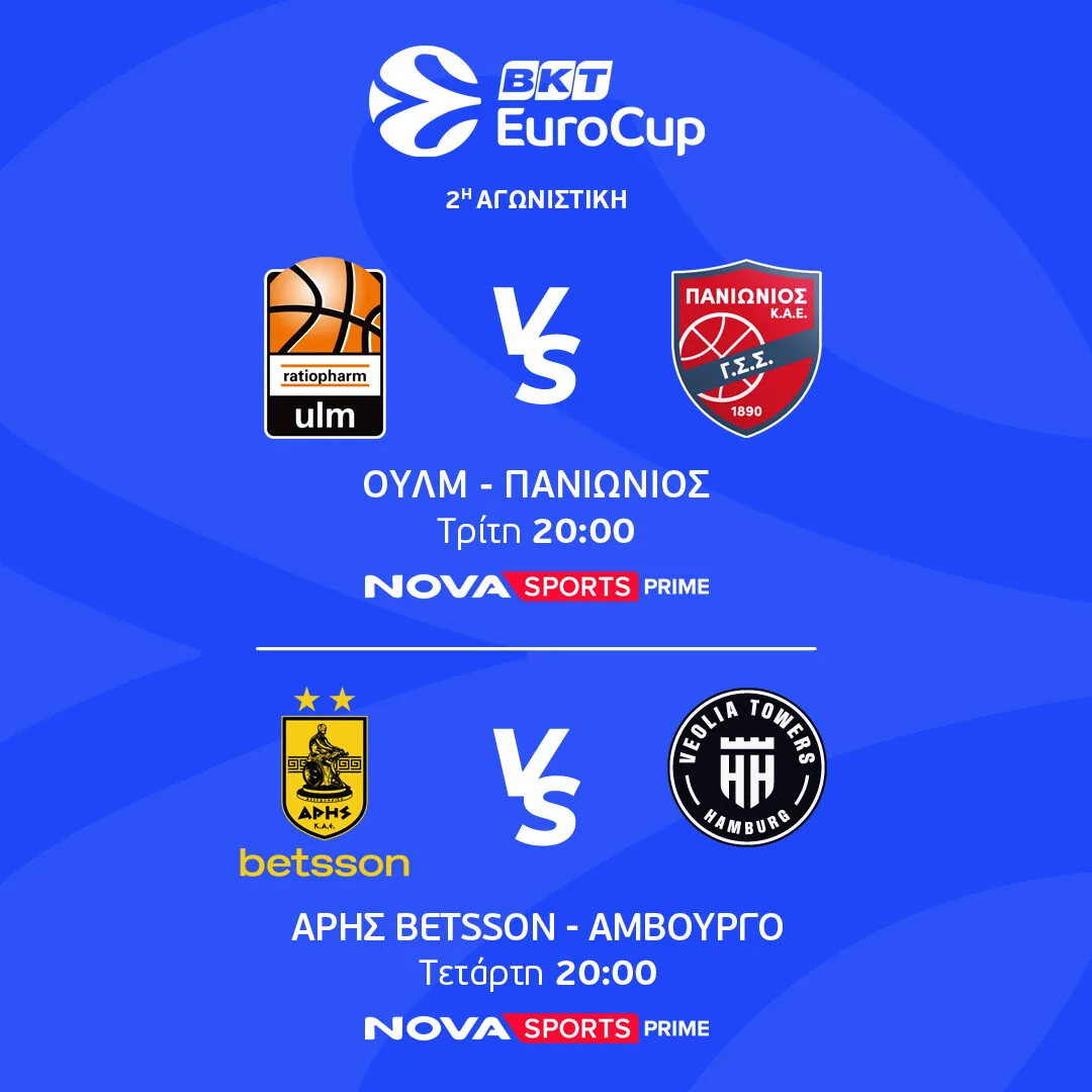 Μπασκετική πανδαισία με EuroLeague, EuroCup και Αθηναϊκό Qualco στο παρκέ του Novasports!